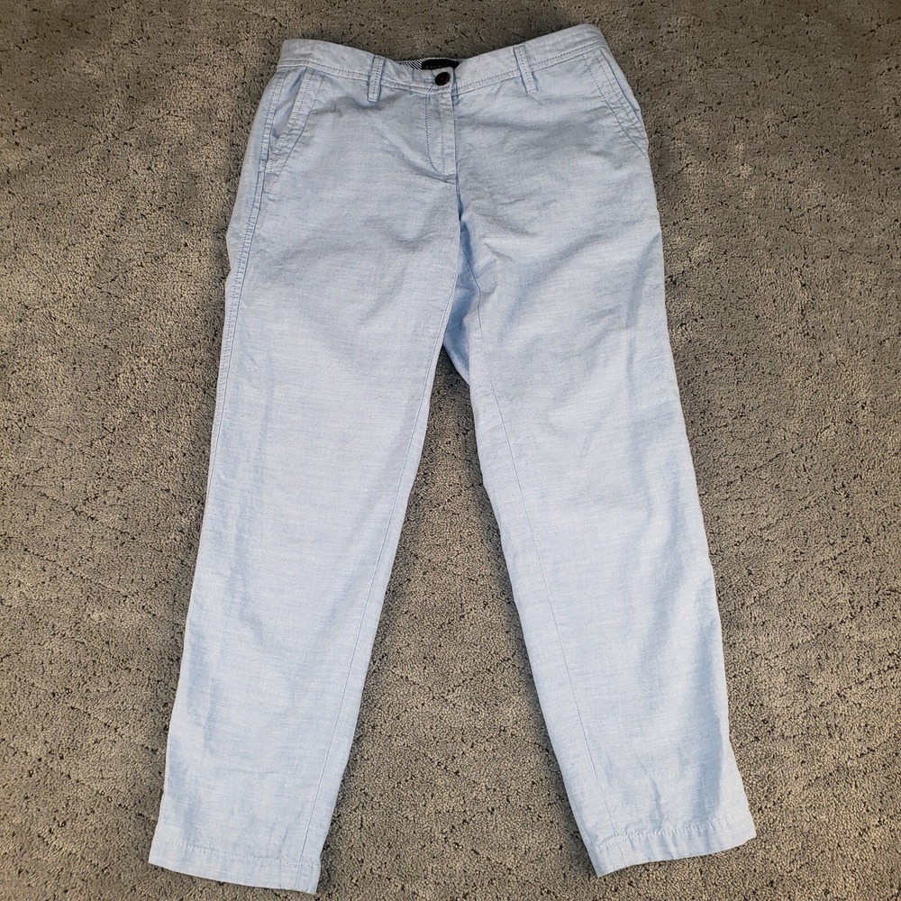 Talbots Pants Womens 2P Blue Relaxed Chino‎ Low Rise Straight Leg Coastal Beach